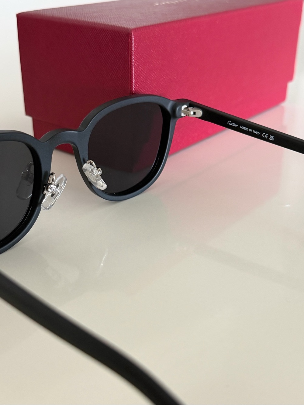 Cartier Sunglasses Black Matte Frame With Case Box & Accessories - Picture 5 of 8